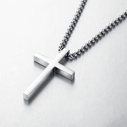 Surgical Steel Necklace With Crucifix Pendant